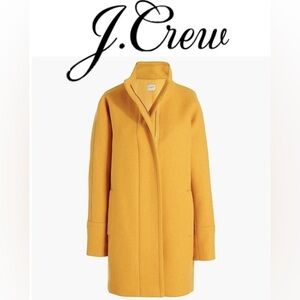 J.Crew City Coat in Bronzed Ochre (gold/yellow) Wool Blend Size 8